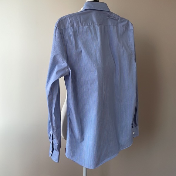 Pink Shirtmaker London Men's Button Down Long Sleeve Shirt, Size Medium - Picture 12 of 13